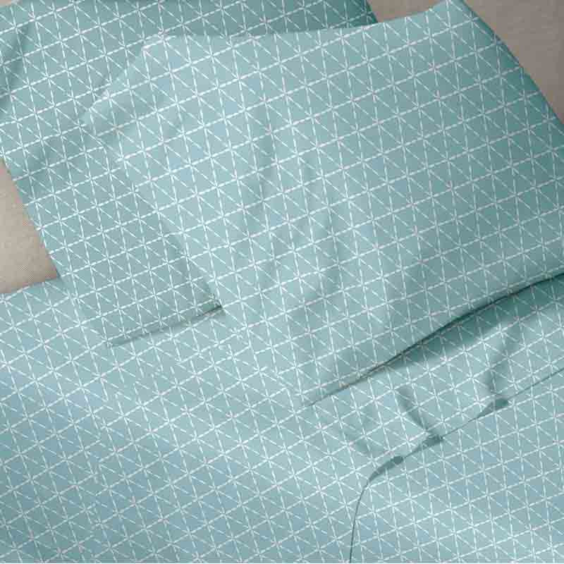 Παπλωματοθήκη Μονή Sunshine HOME Menta Εμπριμέ 940 Aqua 012-1-940-aqua