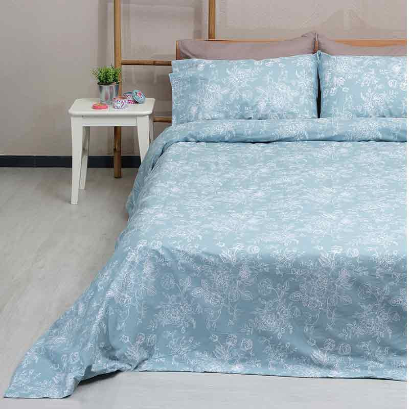 Σετ Σεντόνια Μονά (Flat) Sunshine HOME Cotton Feelings 2022 blue 151-53-2022-blue
