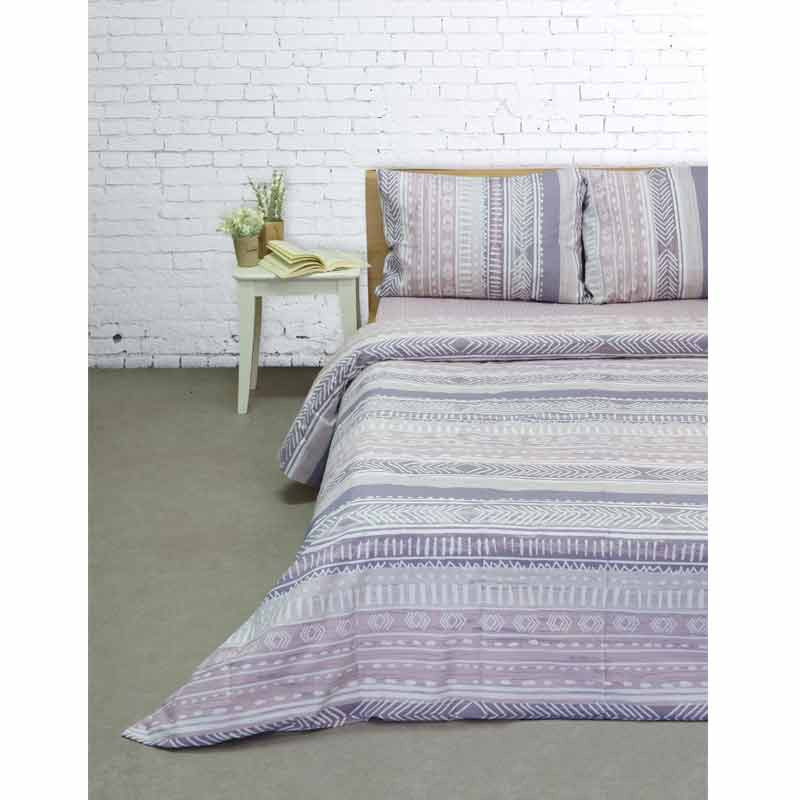 Σετ Σεντόνια Διπλά (Flat) Sunshine HOME Cotton Feelings 2026 pink 151-54-2026-pink