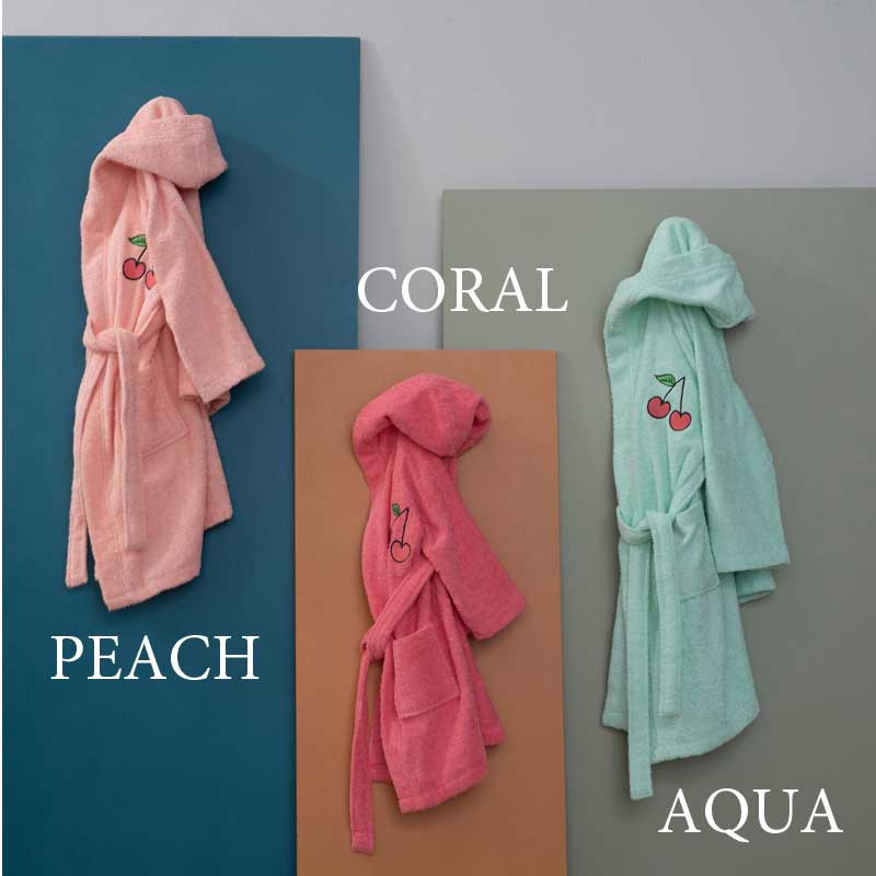 Μπουρνούζι Παιδικό Palamaiki HOME CHERRY AQUA
