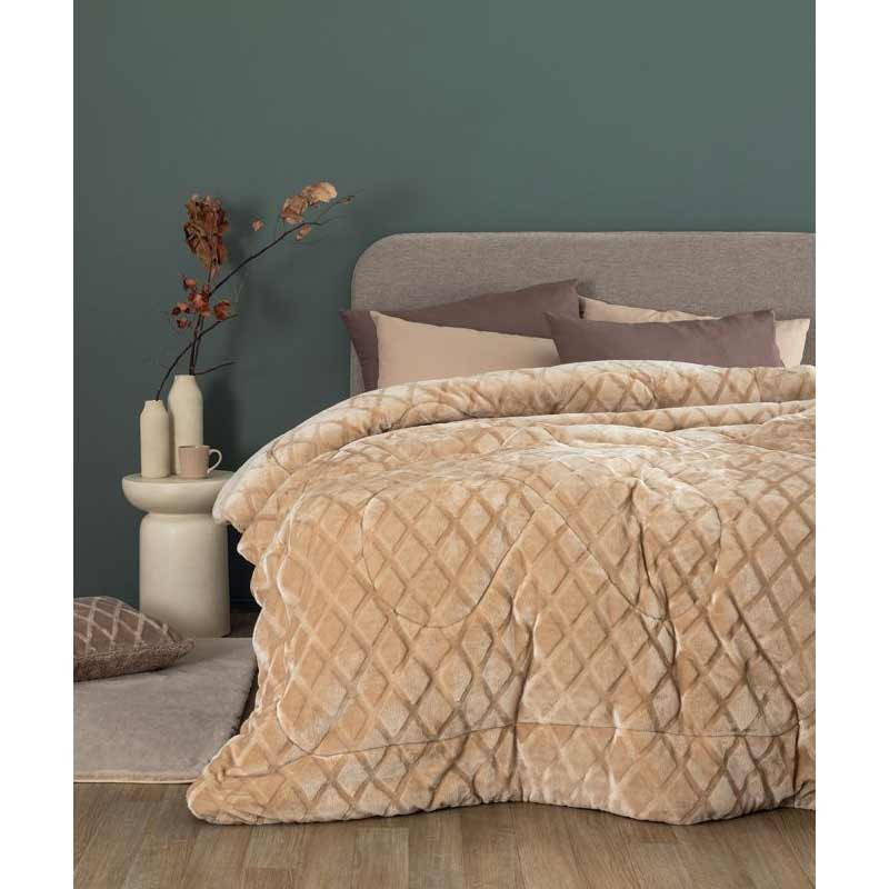Κουβερτοπάπλωμα Υπέρδιπλο Palamaiki HOME NADINE/5 SAND 5205857298456