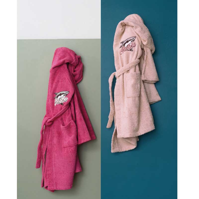 Μπουρνούζι Παιδικό Palamaiki HOME SHARK ROSE