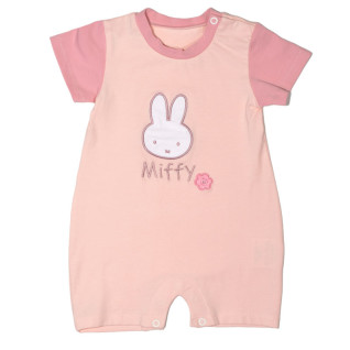 Φορμάκι Βρεφικό Καλοκαιρινό Με Κέντημα Miffy Design 12 Ροζ Ανοιχτό