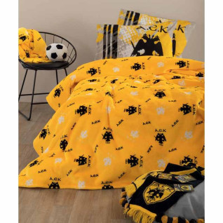 Κουβέρτα Flannel Sherpa Ημίδιπλη Palamaiki HOME AEK BL 5205857300593