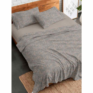 Σετ Σεντόνια Φανελένια (με λάστιχο) Μονά Sunshine HOME Flannel 928 Beige 152-14-44