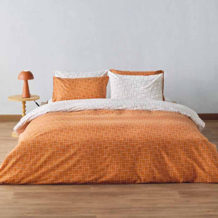 Πάπλωμα Μονό KENTIA DODICI 06 TERRACOTTA- WHITE 80053