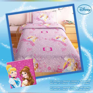Σετ Σεντονια Παιδικά Μονά Sunshine Home Disney Princess Lilac 151-24-PRNC-lila